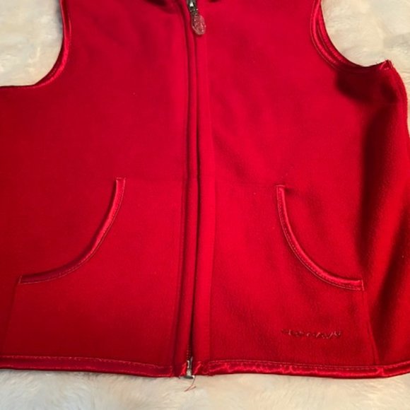 Old Navy Red Fleece Hoodie Vest Child Size 6 - Picture 4 of 9